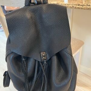 Rebecca Minkoff Black Pebbled Leather Backpack